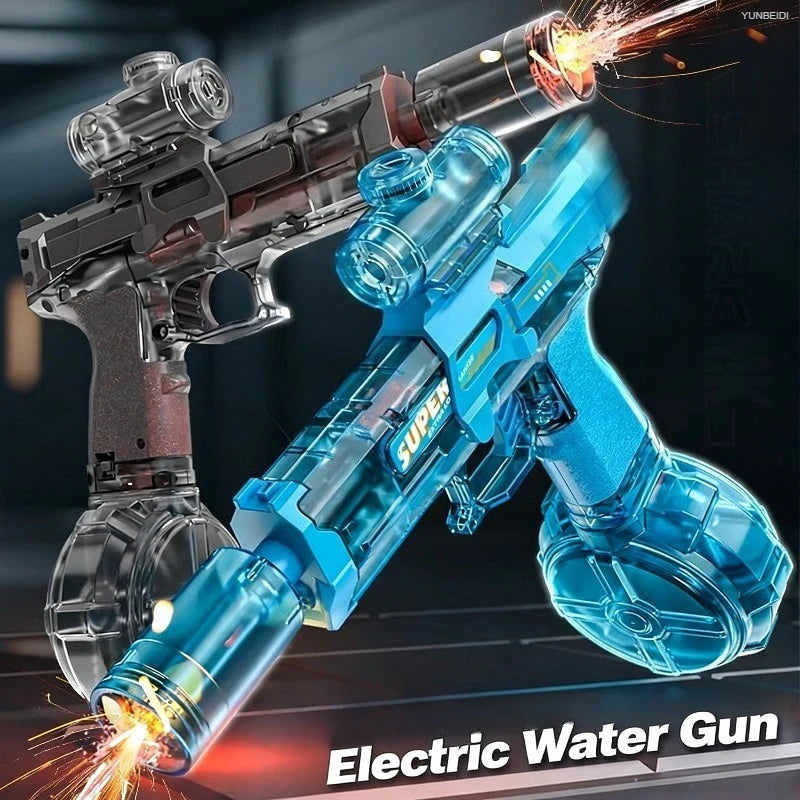 M416 Electric Water Gun Fully Automatic with Flash, High-speed Continuous Shooting Summer Outdoor Toy Water Gun Children's Gift