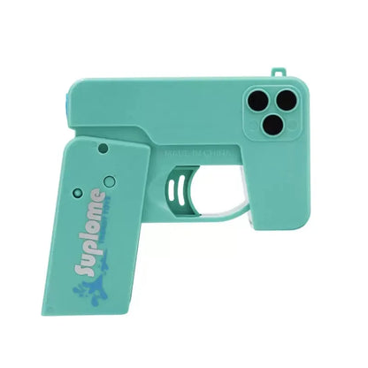 Mini folding mobile water gun portable hidden design summer water combat toy colorful plastic water gun outdoor beach pool party