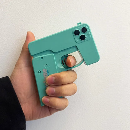 Mini folding mobile water gun portable hidden design summer water combat toy colorful plastic water gun outdoor beach pool party
