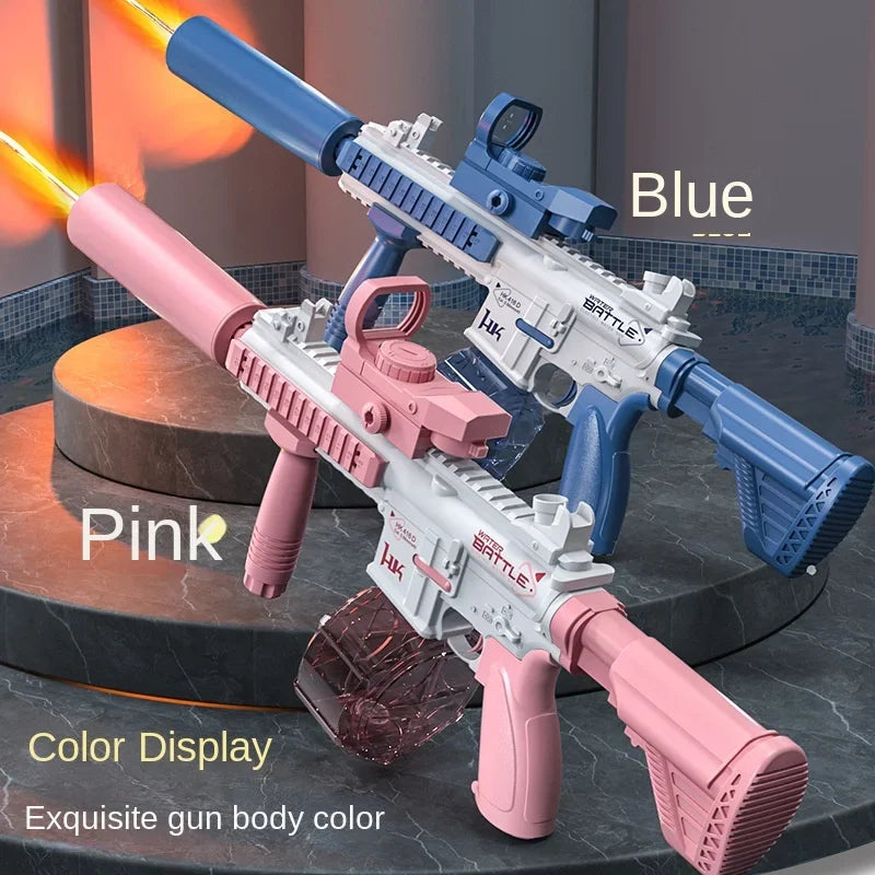 Electric Water Gun M416 Pistol Shooting Lighting Toy Gun Full Automatic Summer Pool Beach Toy For Kids Children Boys Girls Adult