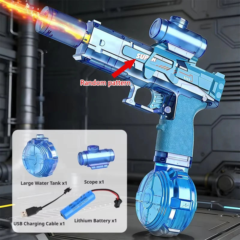 Electric Water Guns For Adults Powerful Squirt Automatic Water Suction Water Blasters Summer Outdoor Beach Toy For boys Kid Gift