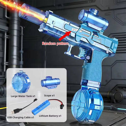 Electric Water Guns For Adults Powerful Squirt Automatic Water Suction Water Blasters Summer Outdoor Beach Toy For boys Kid Gift