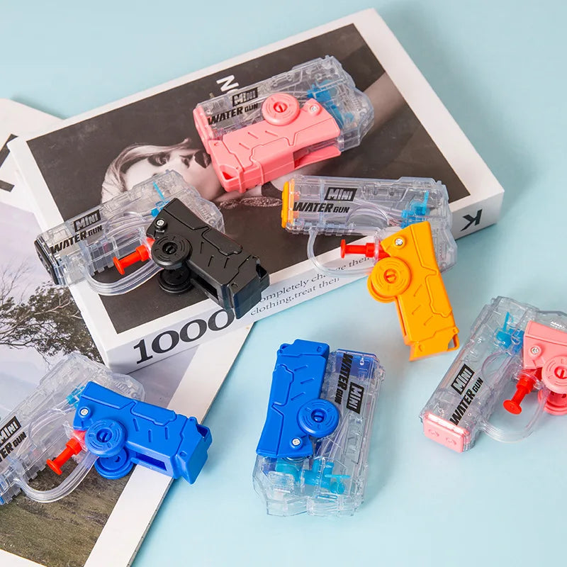 NEW Foldable Manual Water Gun Fingertip Gyroscope Fidget Toy Summer Pool Beach Shooting Games Outdoor Toys Gifts for Boys Girls