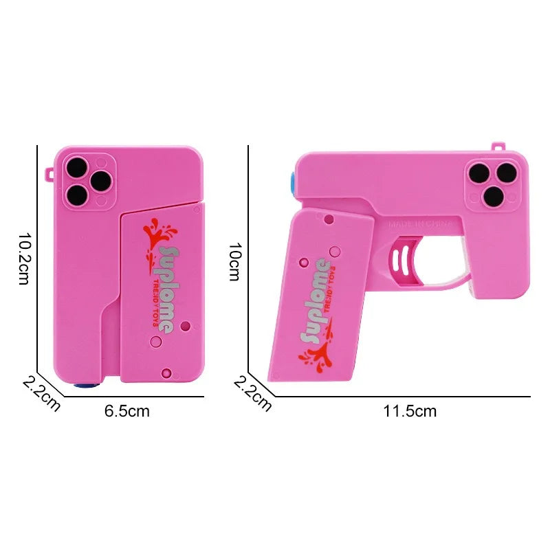 Mini folding mobile water gun portable hidden design summer water combat toy colorful plastic water gun outdoor beach pool party