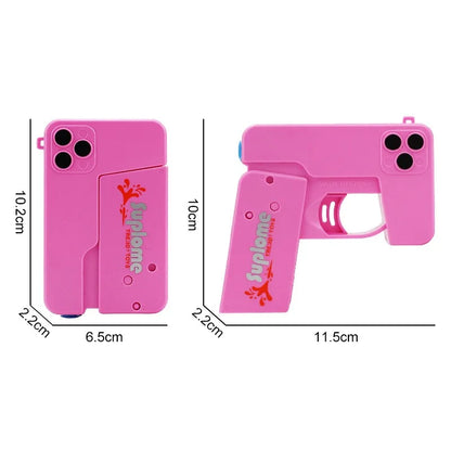 Mini folding mobile water gun portable hidden design summer water combat toy colorful plastic water gun outdoor beach pool party