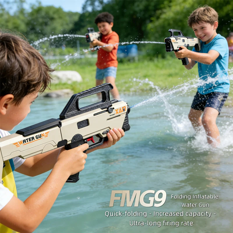 2026 New Gun Folding Mobile Manual Submachine Gun,Spoof Toys Folding Water Gun Pool Summer Outdoor Play–Perfect for Adults