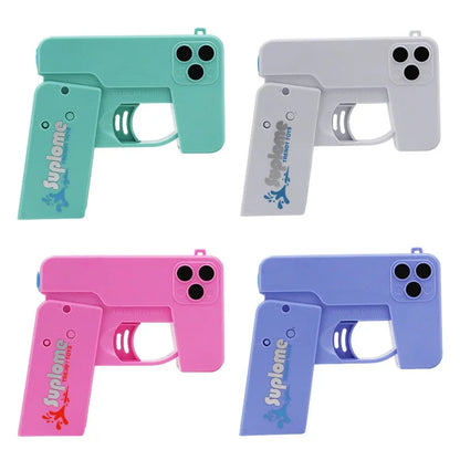 Mini folding mobile water gun portable hidden design summer water combat toy colorful plastic water gun outdoor beach pool party
