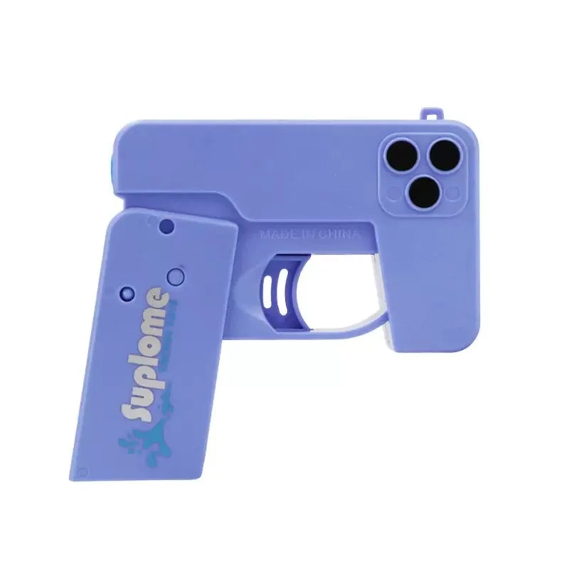 Mini folding mobile water gun portable hidden design summer water combat toy colorful plastic water gun outdoor beach pool party