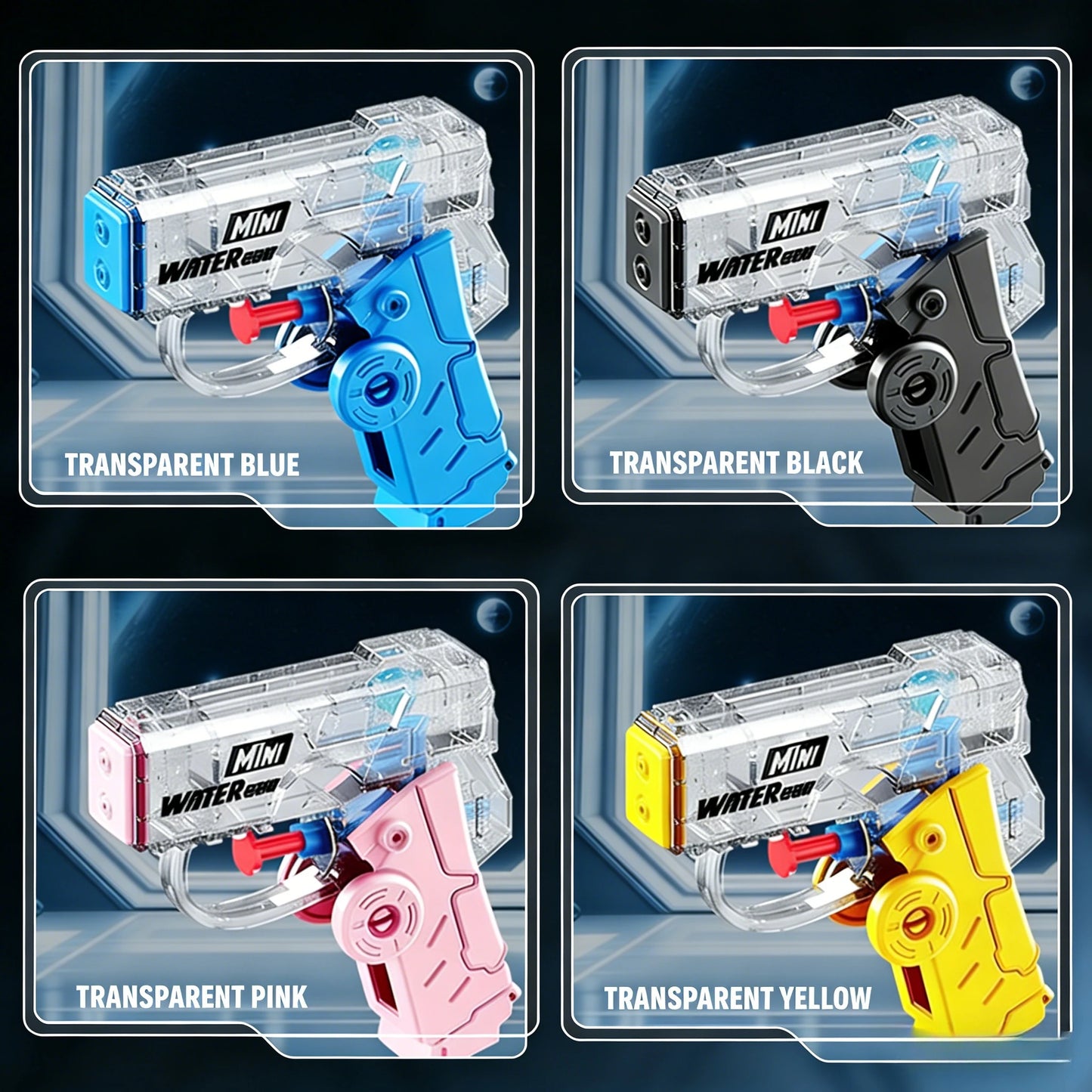 2-in-1 Foldable Rotating Fingertip gyro dual hole water gun Stress Relief Outdoor Summer Pool Beach water play Shooting Games