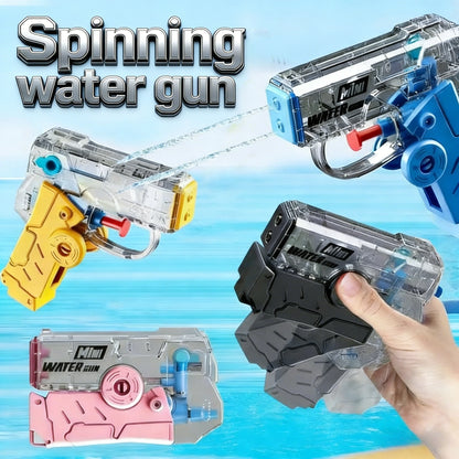 2-in-1 Foldable Rotating Fingertip gyro dual hole water gun Stress Relief Outdoor Summer Pool Beach water play Shooting Games